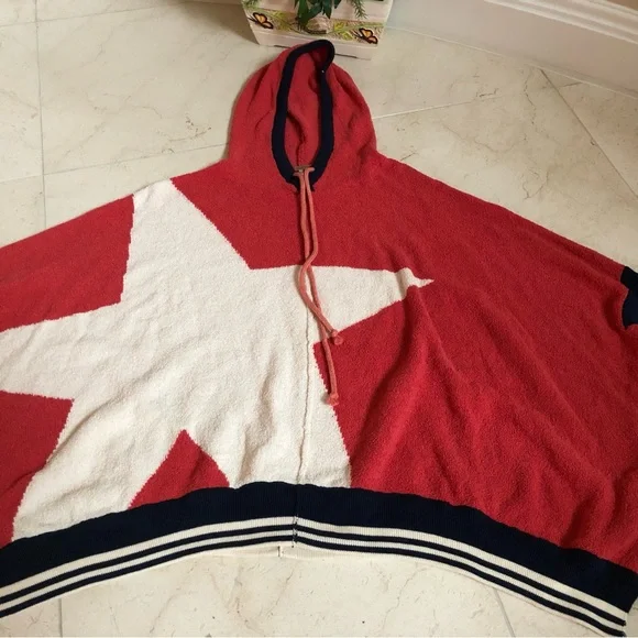 Free People I Know Places Oversized Sweater, Size M/L, Red. - Picture 7 of 7